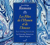 Rameau Jean Philippe - Les F�tes de l�Hymen et de l�Amour - Ballet h�ro�que